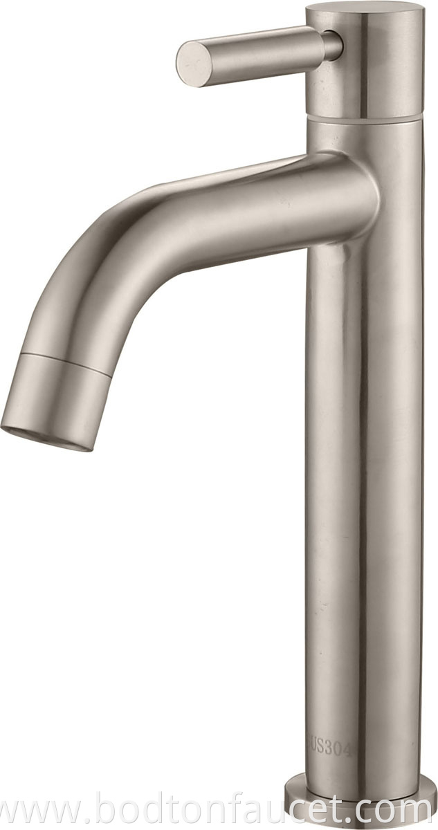 Golden stainless steel faucet for bathroom